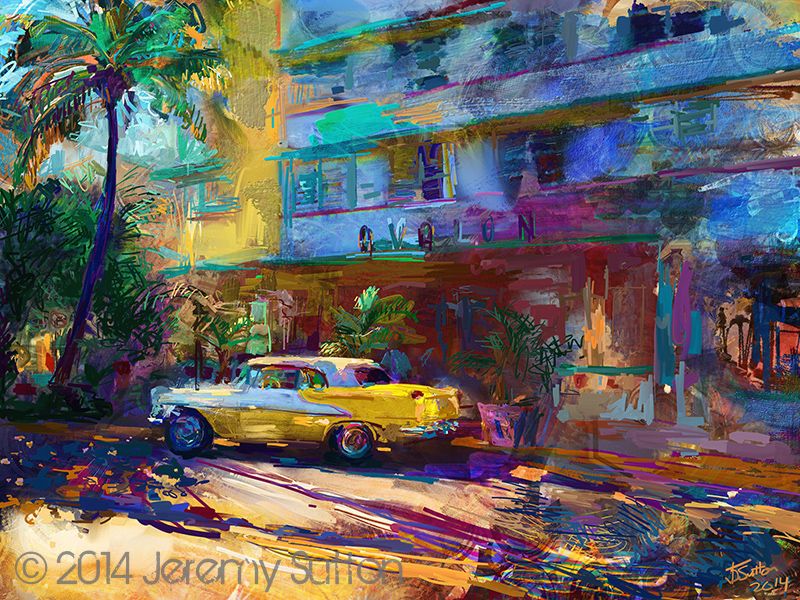 800x600 Avalon Art Deco Posters Studio Art, Art Deco - South Beach Painting