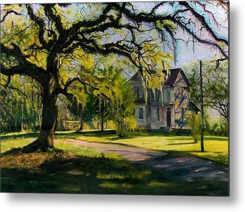 493x428 Southern Gothic Metal Print By Karla Gilson Hunt - Southern Gothic Painting