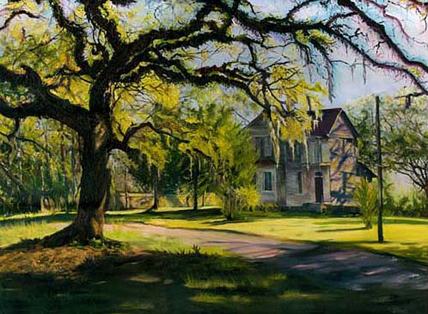 600x441 Southern Gothic Painting By Karla Gilson Hunt - Southern Gothic Painting