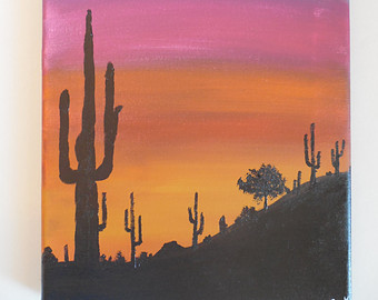 340x270 Modern Abstract Landscape Painting. 12x 16 - Southwestern Painting