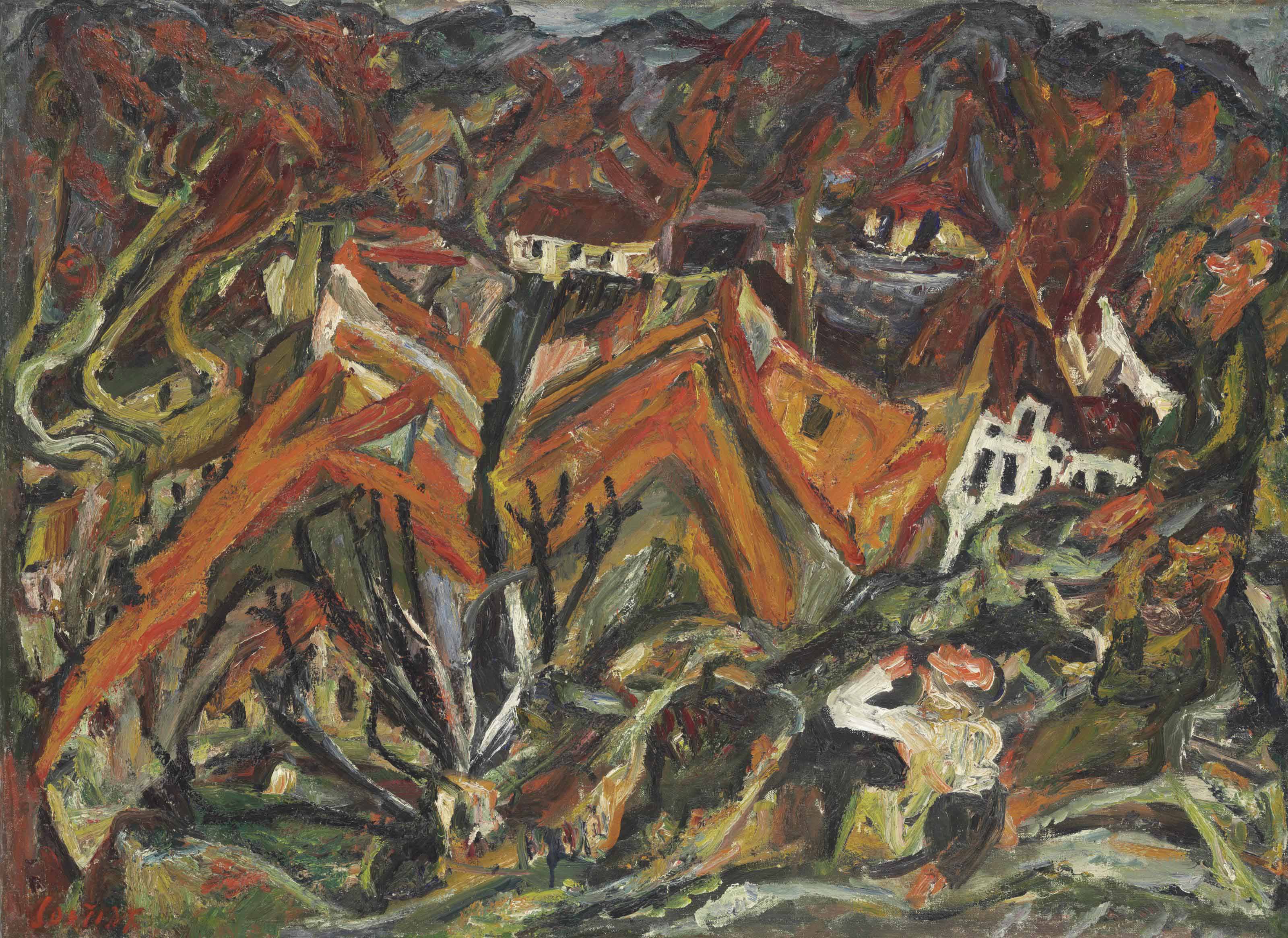 3200x2332 Chaim Soutine (1893 1943) Vue Sur Le Village 1920s, Paintings - Soutine Painting