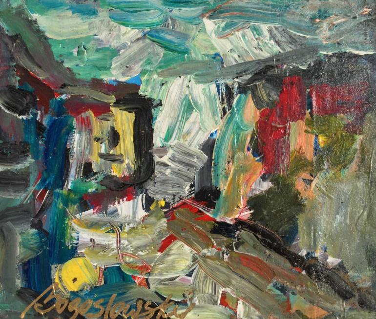770x654 Saatchi Art Happy City View With Yellow,red,blue Sky. For Chaim - Soutine Painting