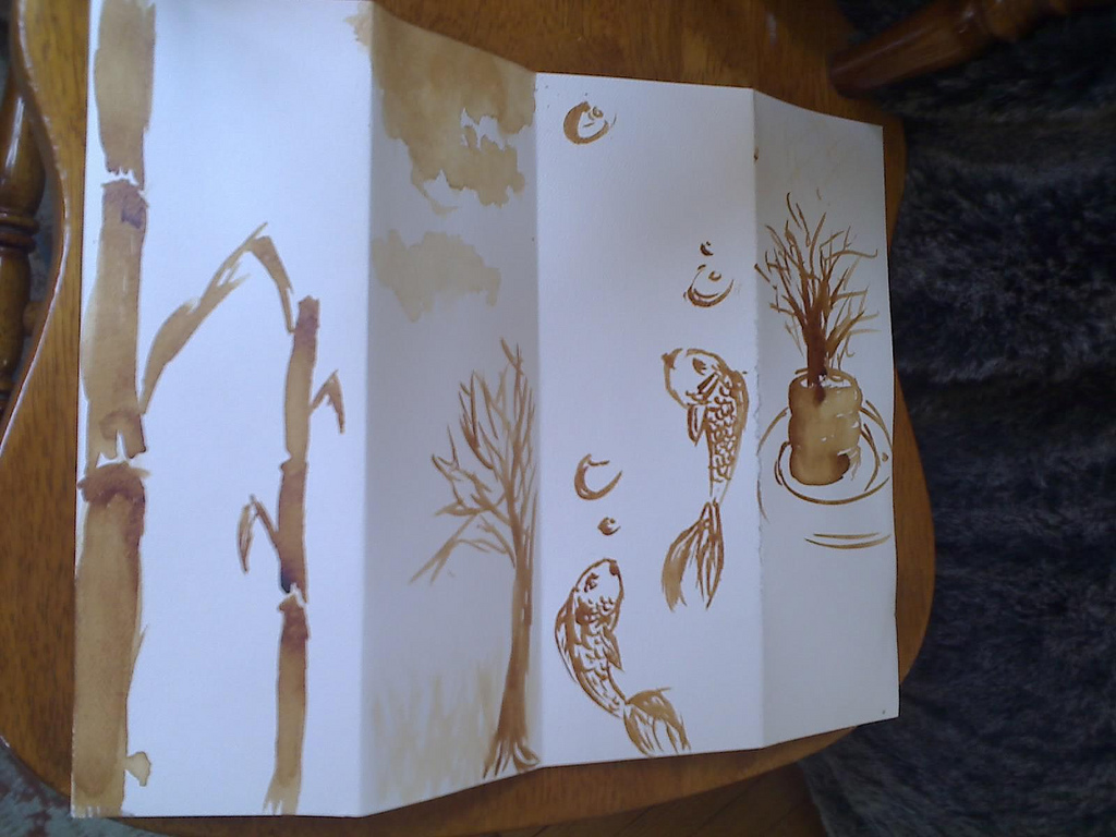 1024x768 Soy Sauce Painting 1 Had To Do This In Tedford's Class. Ye - Soy Sauce Painting