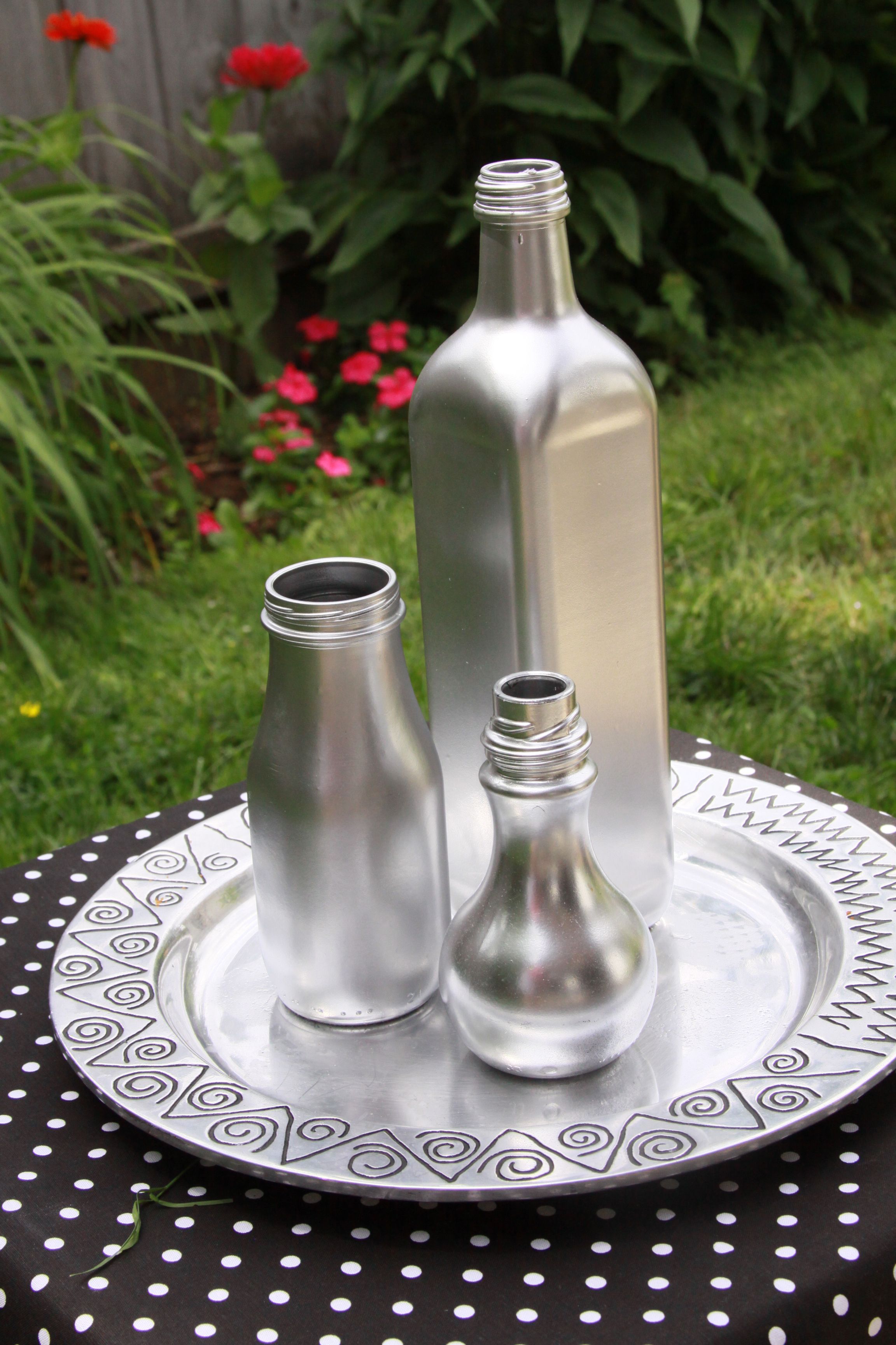 2304x3456 Create A Centerpiece Using Glass Bottles And Metallic Spray Paint - Soy Sauce Painting