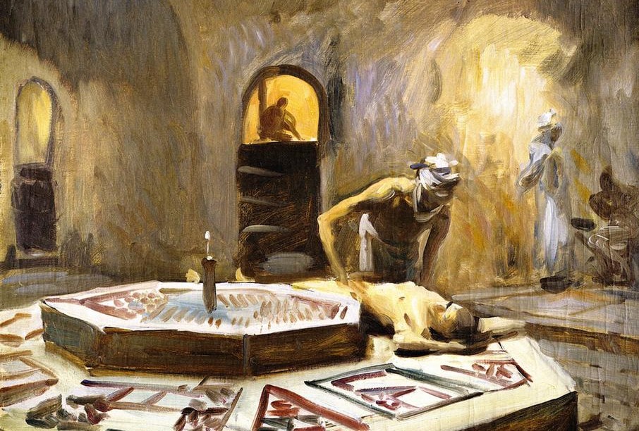 906x612 Spa Painting 4 John Singer Sargent Massage In A Bath House - Spa Painting