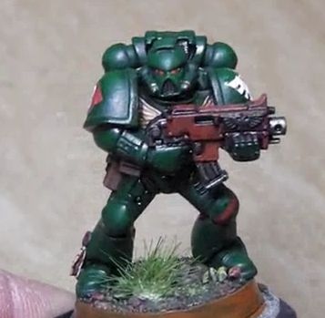 357x349 Video To How To Paint A Dark Angel Space Marine Tutofig - Space Marine Painting