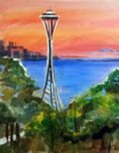 400x513 Space Needle - Space Needle Painting
