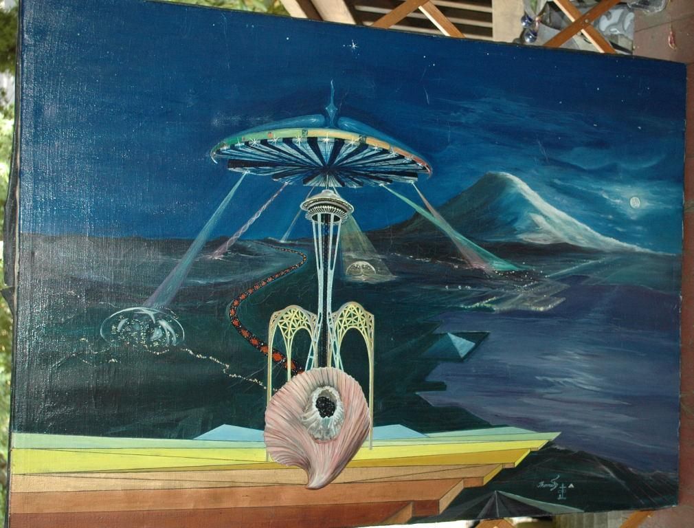 Space Needle Painting at PaintingValley.com | Explore collection of ...