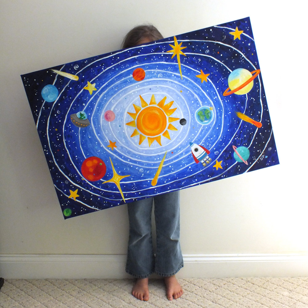 Space Painting For Kids At Paintingvalleycom Explore