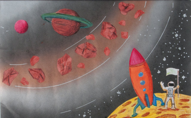 640x396 Visions Of Space As Imagined And Painted By Children - Space Painting For Kids