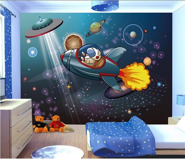 640x550 Custom 3d Photo Wallpaper Murals Kids Room Non Woven Wallpapers - Space Painting For Kids