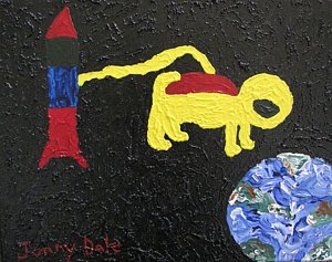 300x237 Space Rocket Paintings - Space Rocket Painting