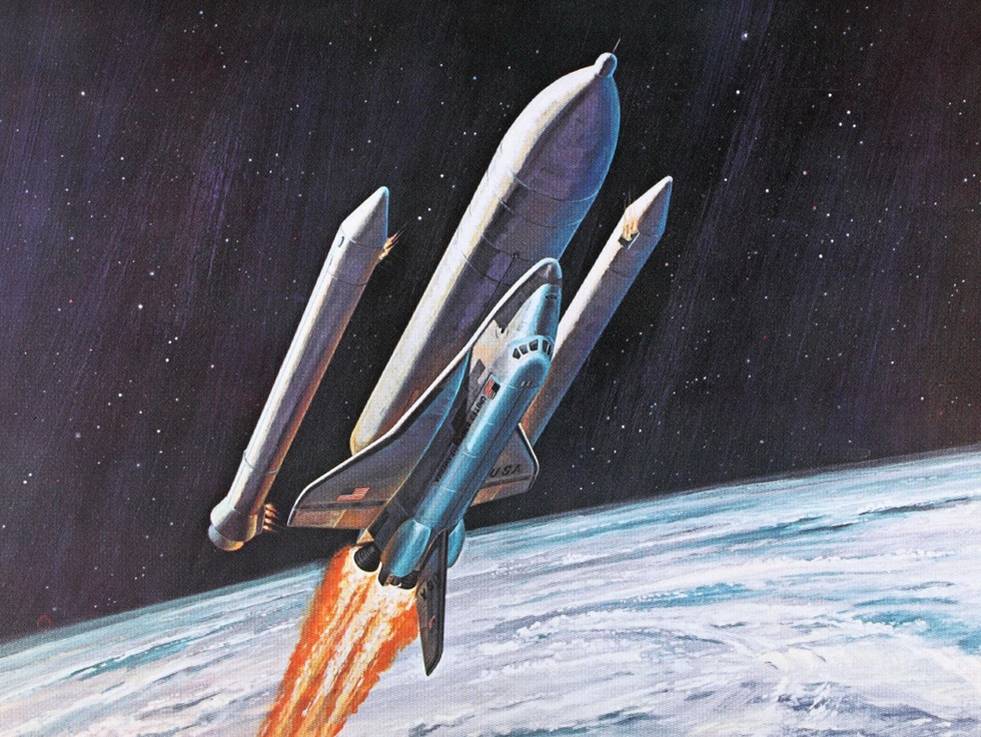981x737 Space Shuttle Concept Art Of The 1960s And 1970s ~ Kuriositas - Space Shuttle Painting