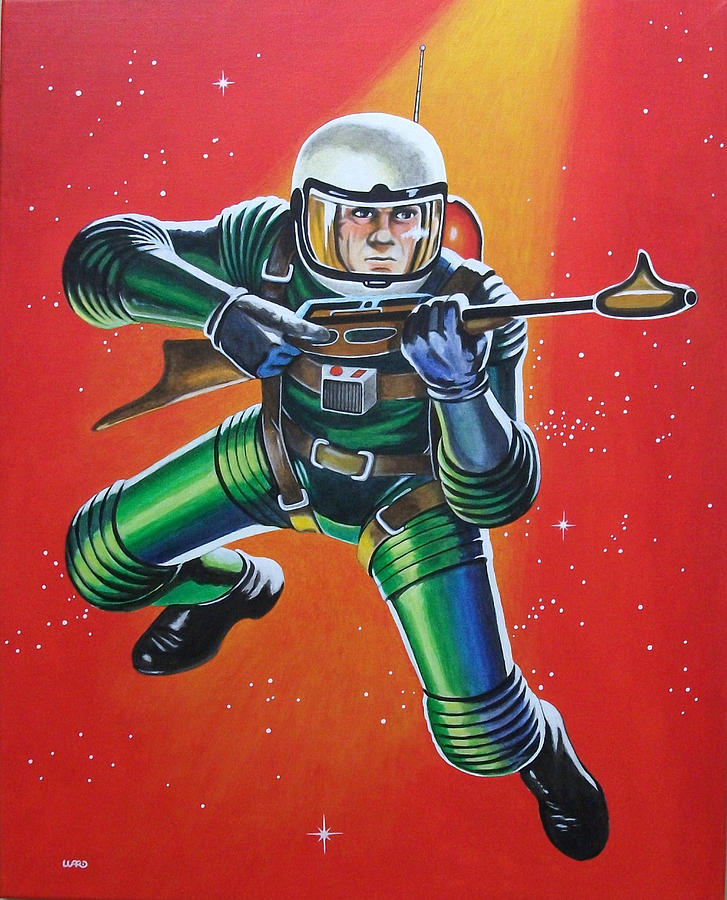 727x900 Spaceman Painting By George Bryan Ward - Spaceman Painting