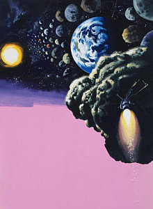 220x300 Spaceman Paintings Fine Art America - Spaceman Painting