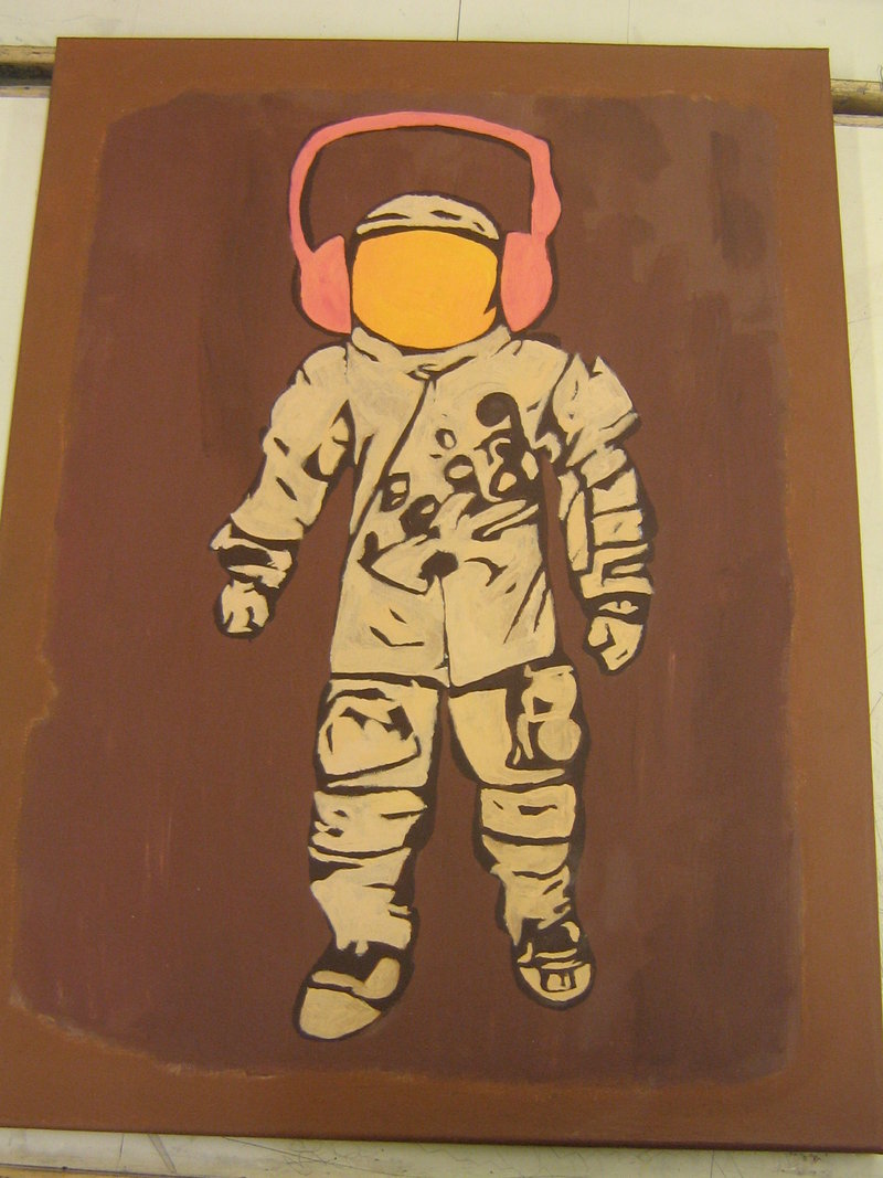 800x1067 Vintage Spaceman - Spaceman Painting