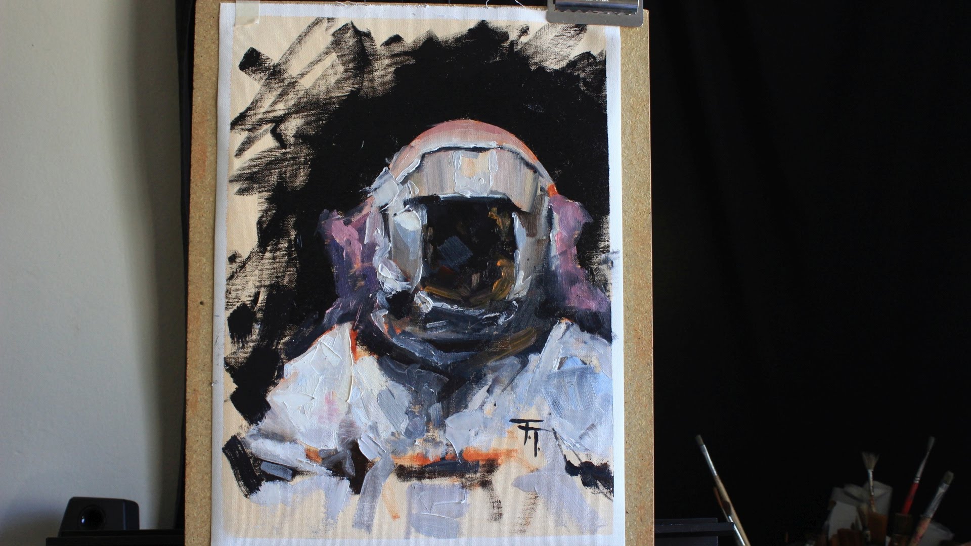 1920x1080 Astronaut Study - Spaceman Painting