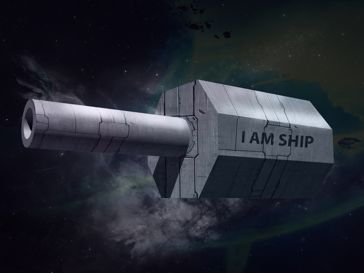 1280x960 Painting Over 3d Model - Spaceship Painting