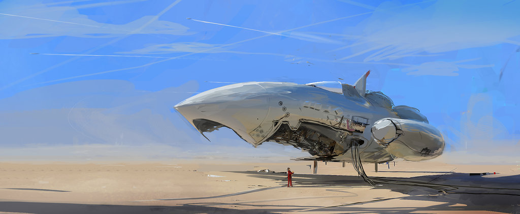 1024x422 Artstation - Spaceship Painting