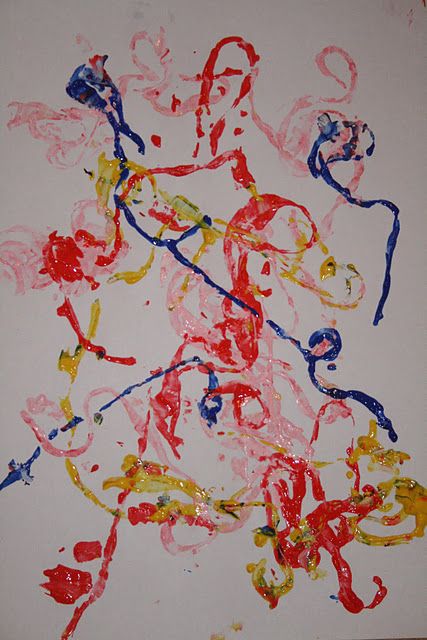 427x640 Spaghetti Painting Preschool - Spaghetti Painting