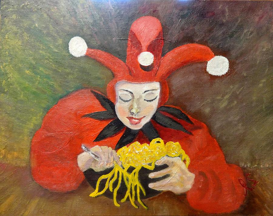 900x711 Jester And Spaghetti Painting By Irina Stroup - Spaghetti Painting