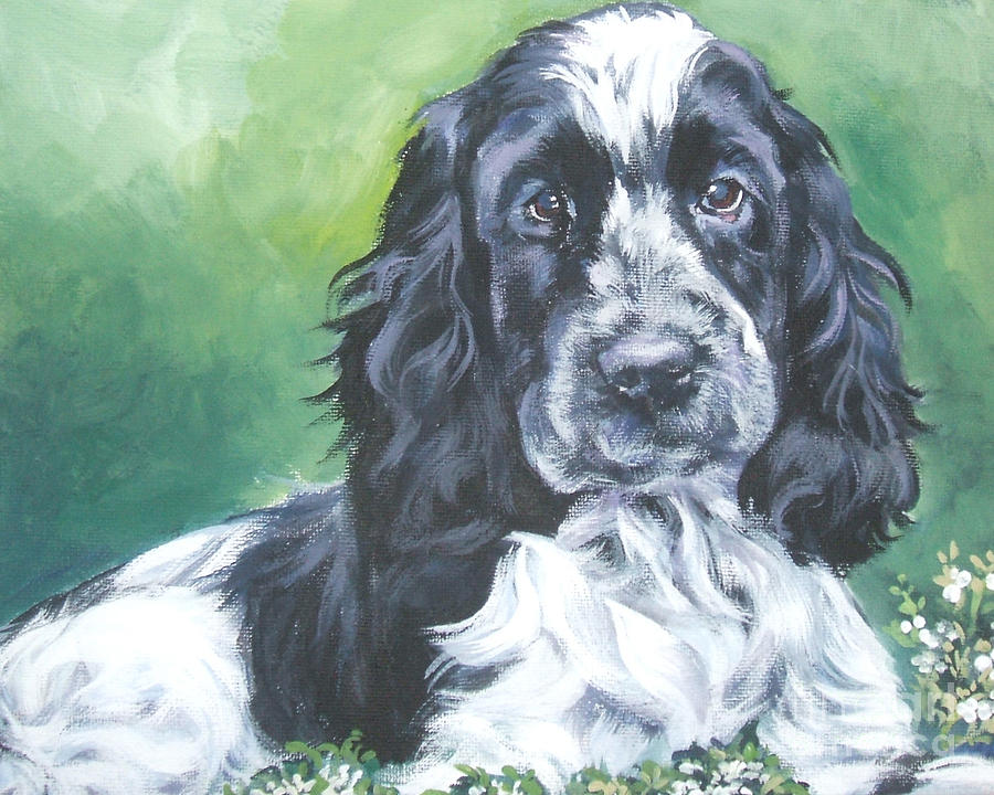 900x720 English Cocker Spaniel Painting By Lee Ann Shepard - Spaniel Painting