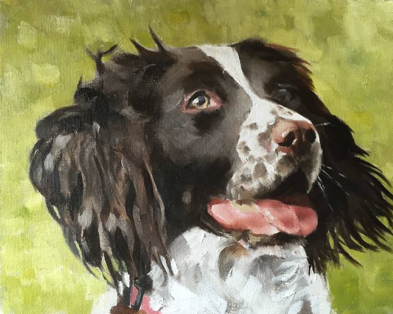 770x616 Saatchi Art Cocker Spaniel Painting By James Coates - Spaniel Painting