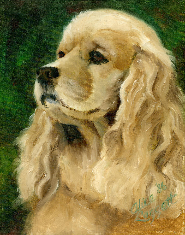 709x900 Cocker Spaniel Dog Painting By Alice Leggett - Spaniel Painting