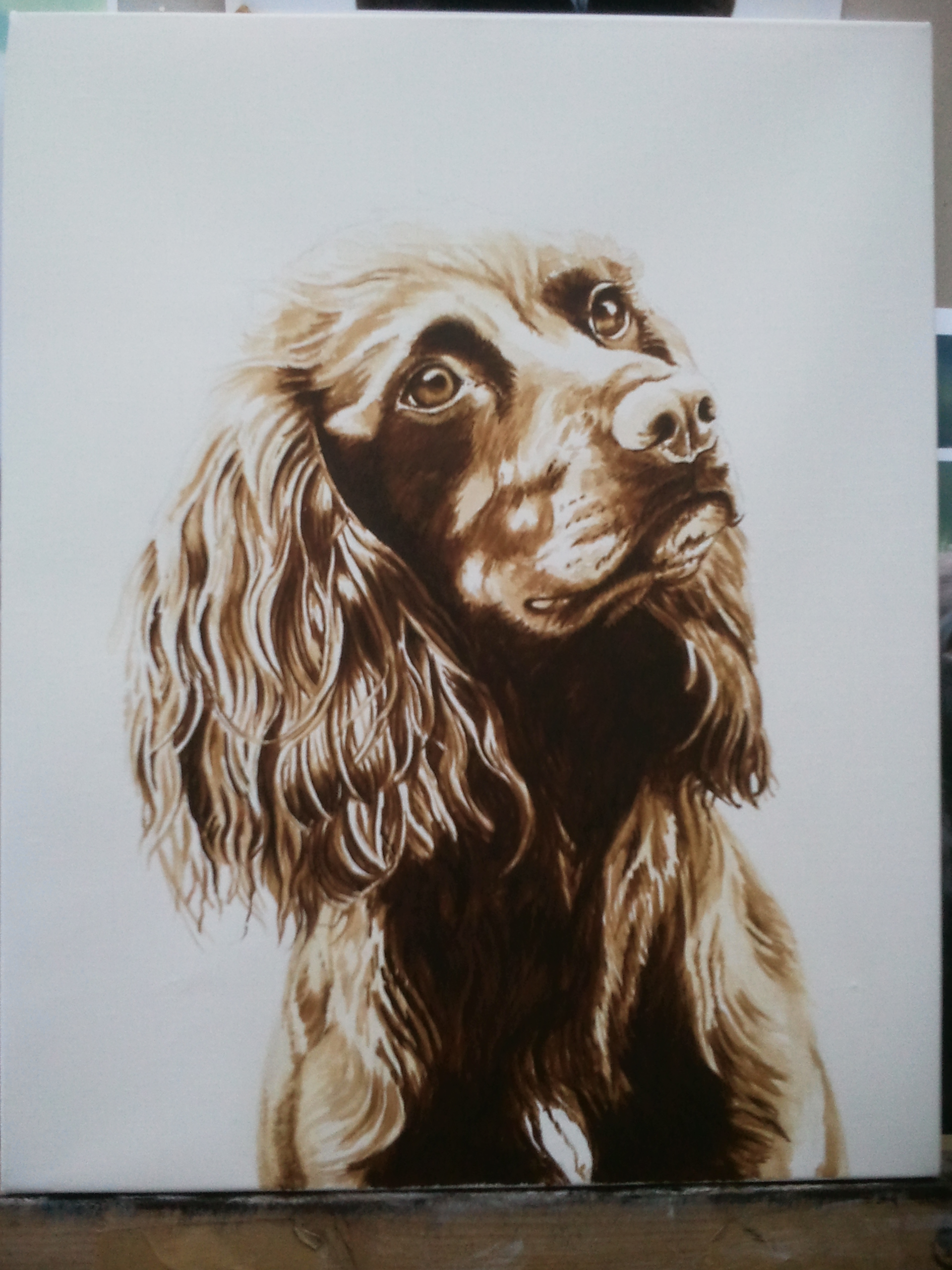 1920x2560 Cocker Spaniel Painting Herdandscene - Spaniel Painting