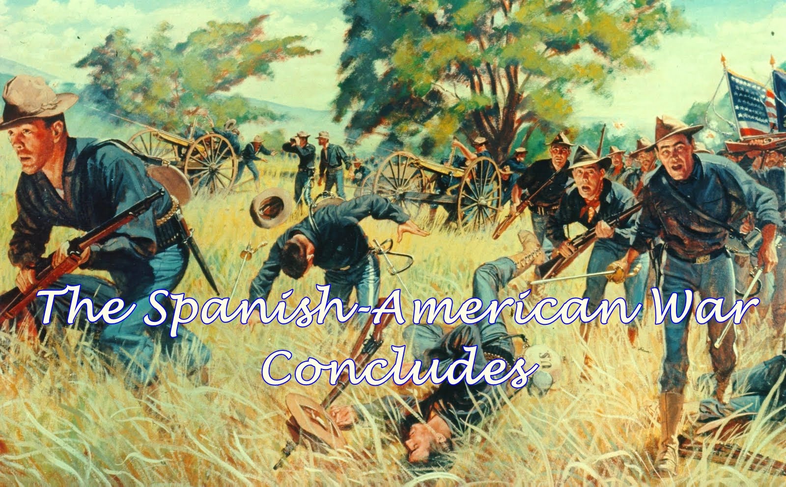 1600x991 History Brief The Spanish American War Concludes - Spanish American War Painting