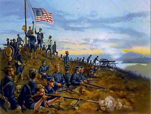 300x226 Painting Propaganda Spanish American War Us Marines Cuba Navy Flag - Spanish American War Painting