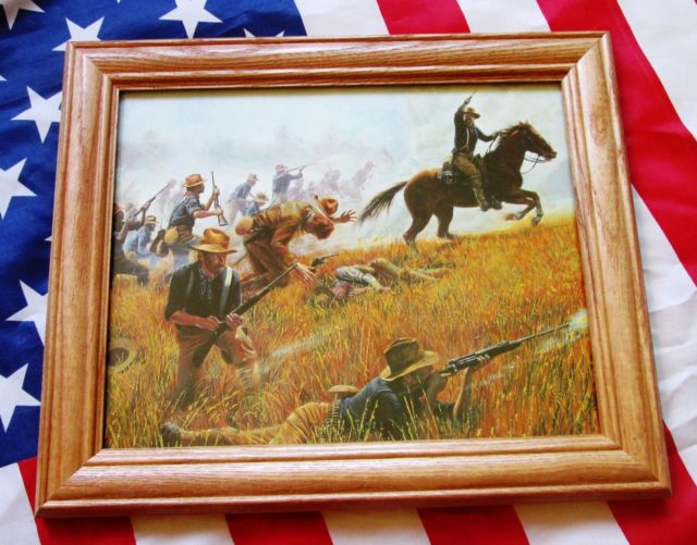 640x501 Spanish American War Rough Riders Theodore Roosevelt Ebay - Spanish American War Painting