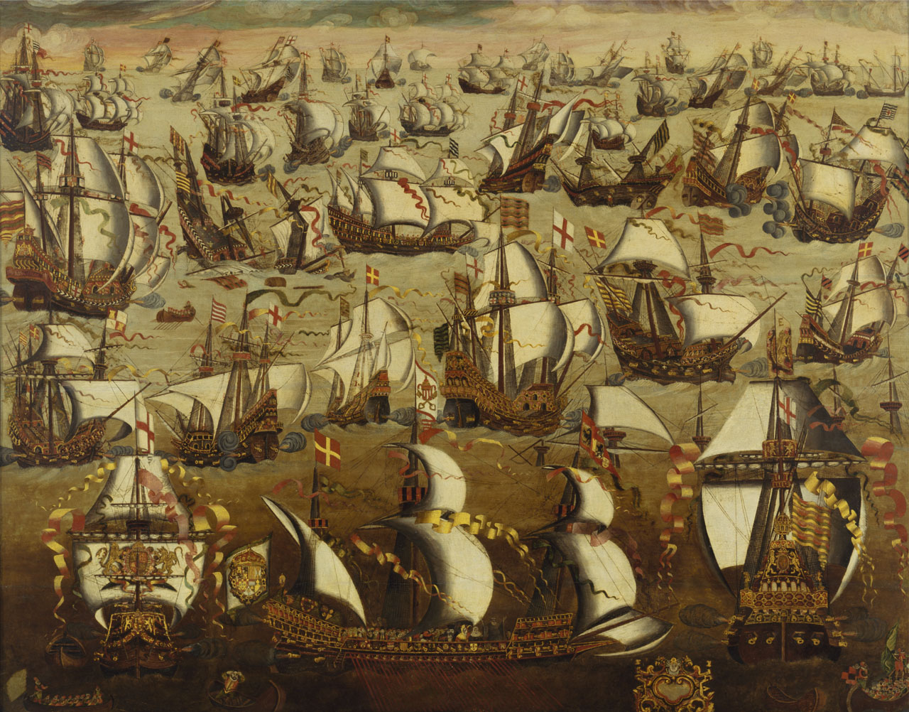 1280x1002 English Ships And The Spanish Armada, August 1588 - Spanish Armada Painting