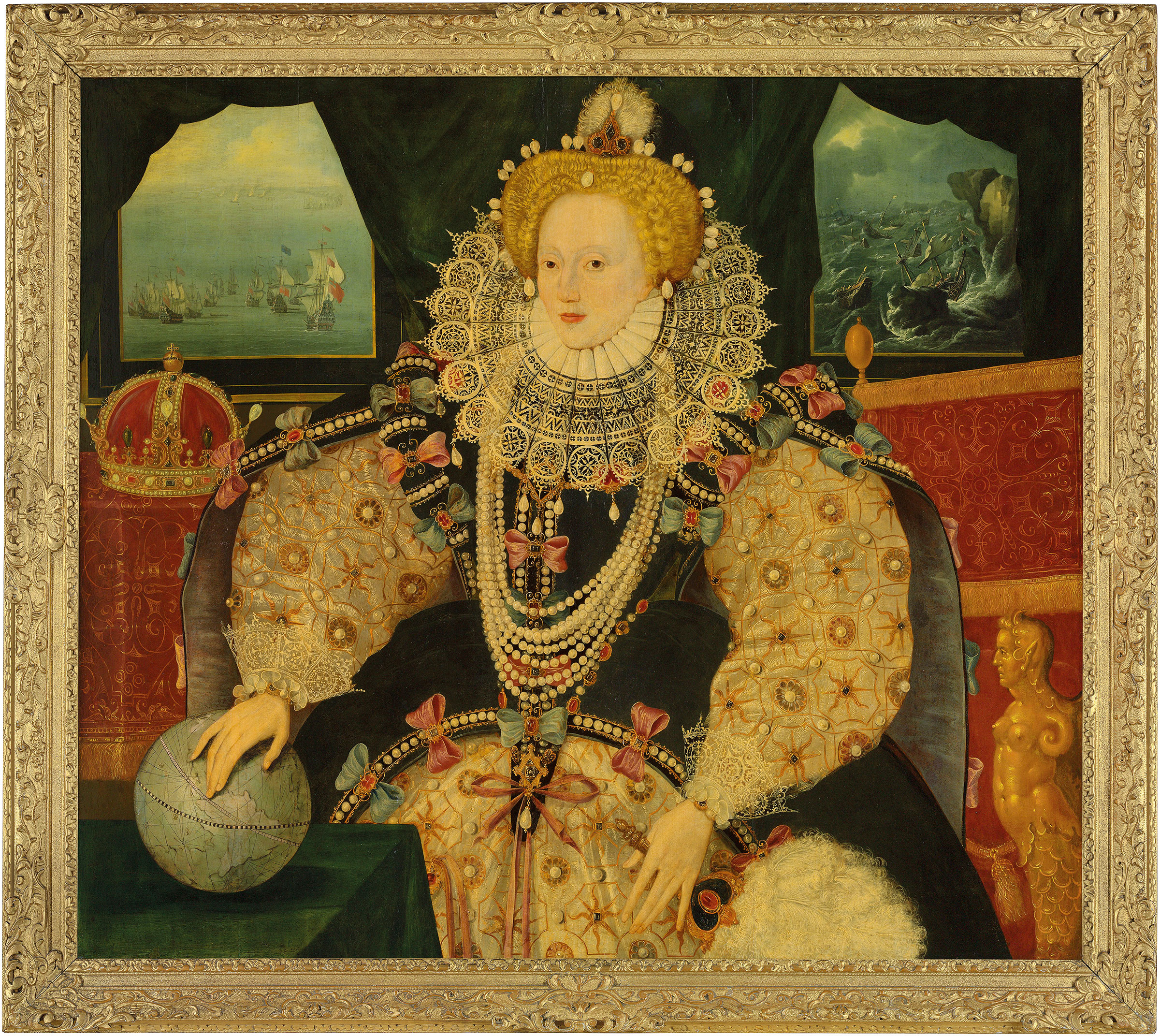 2400x2143 The History Blog Blog Archive Armada Portrait Of Elizabeth I - Spanish Armada Painting
