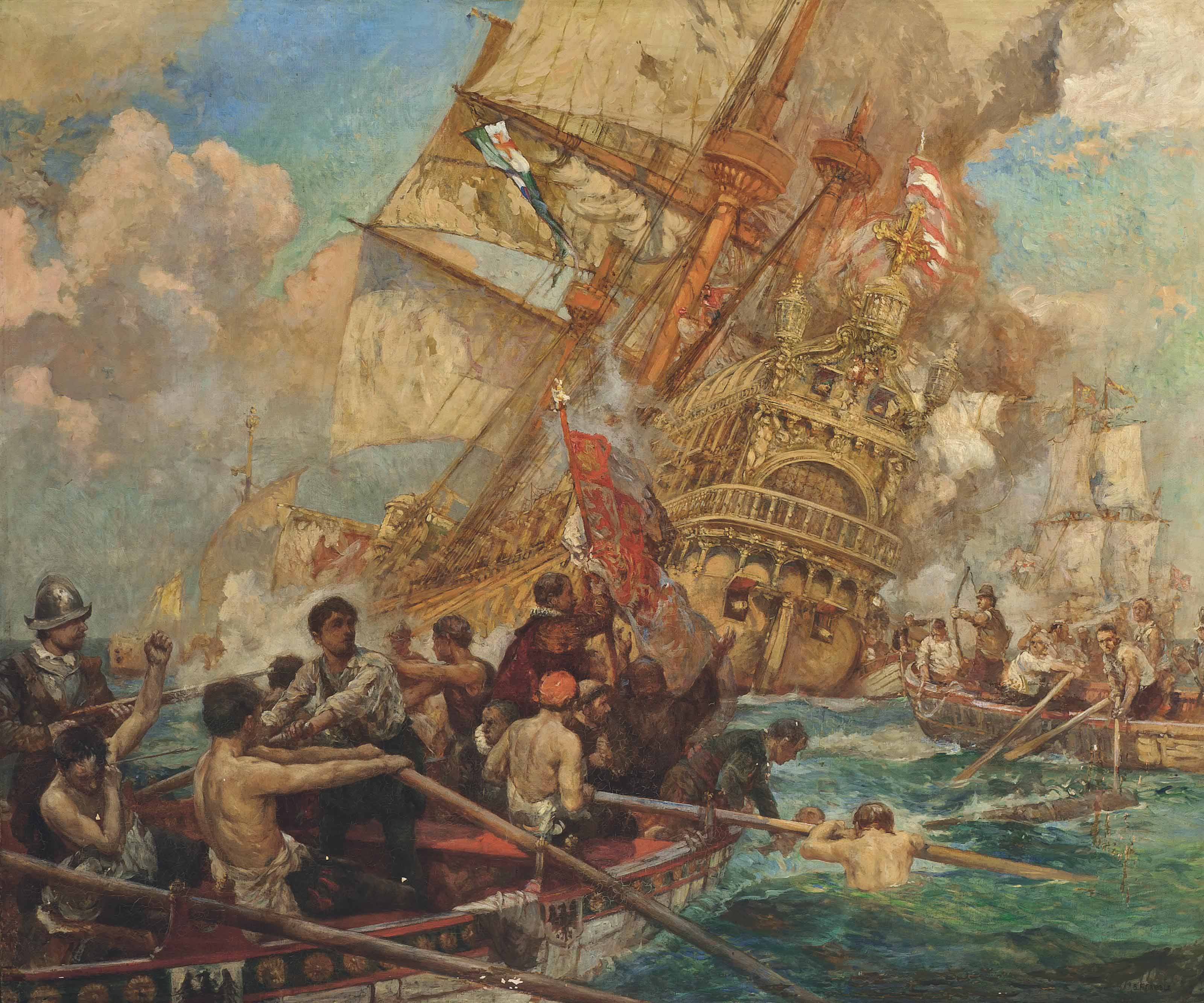 Spanish Armada Painting At PaintingValley Com Explore Collection Of   Spanish Armada Painting 5 