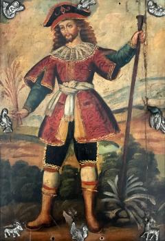 240x350 Antique Spanish Colonial Painting Cuzco School - Spanish Colonial Painting