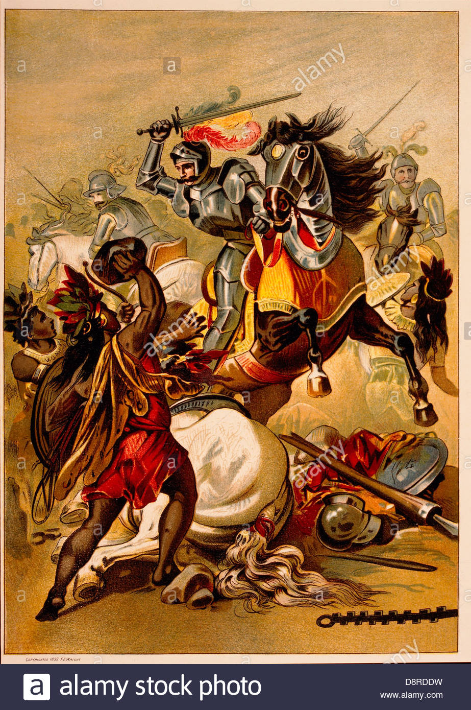 923x1390 Hernan Cortes, Spanish Conquistador, Battle In Tlascalan Territory - Spanish Conquistador Painting