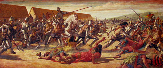 564x237 Inca Battle Tactics Versus Spanish Conquistadors World History - Spanish Conquistador Painting
