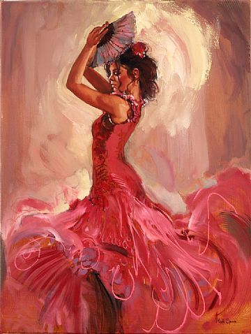 360x478 Mark Spain - Spanish Dancer Painting