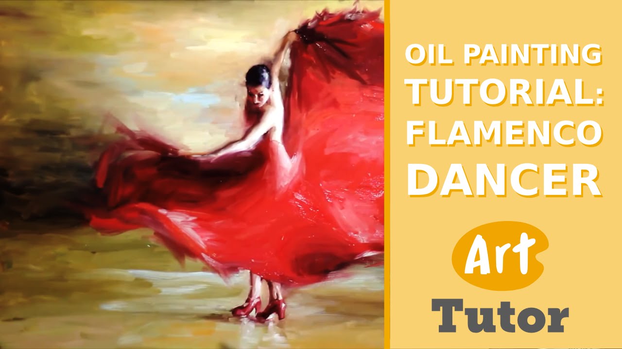 1280x720 Oil Painting Tutorial Flamenco Dancer - Spanish Dancer Painting