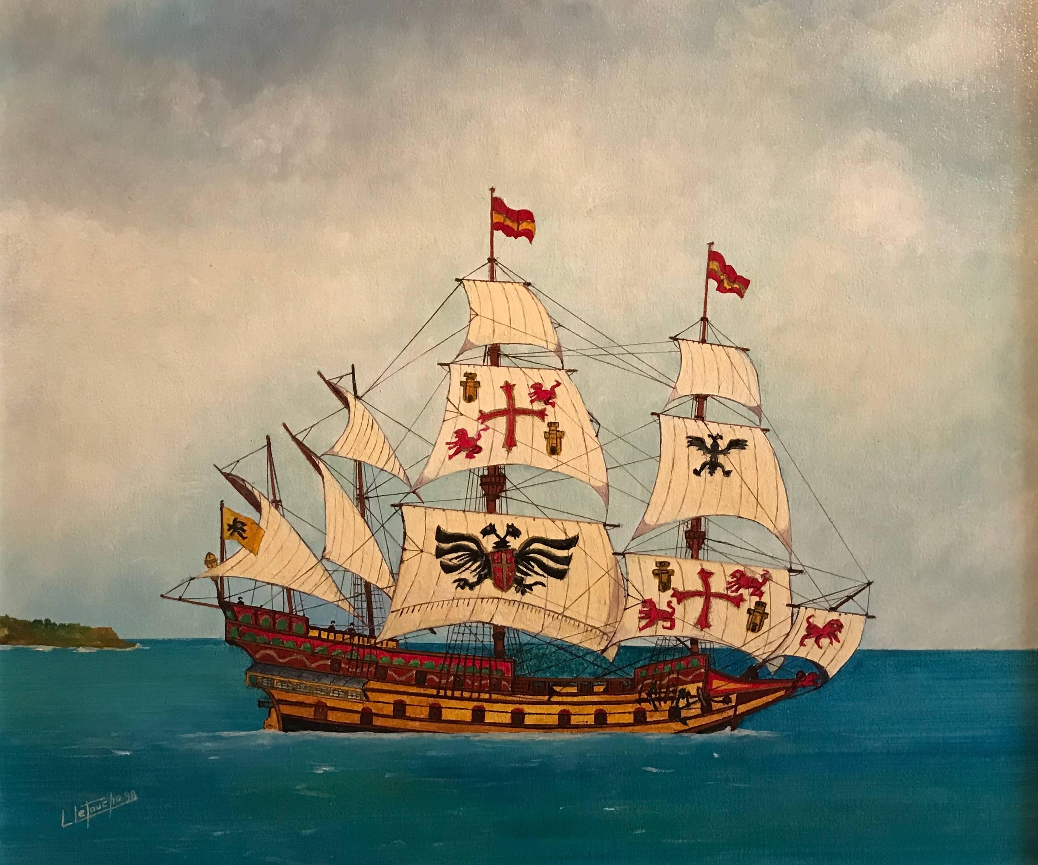 Spanish Galleon Painting At Explore Collection Of