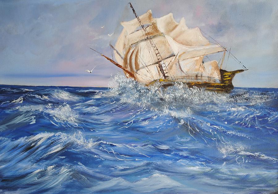 900x627 Spanish Galleon Painting By James Higgins - Spanish Galleon Painting