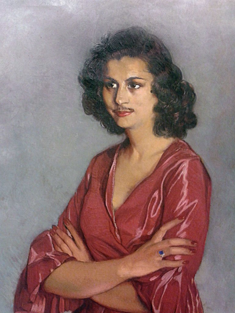770x1024 Restored 1930's Painting Of A Spanish Woman - Spanish Girl Painting