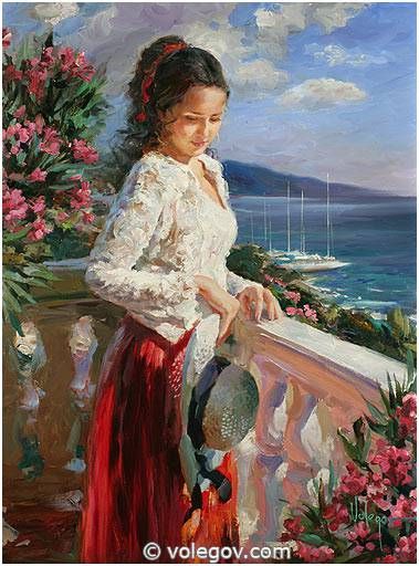 379x512 Spanish Girl, Painting Adolescence, Russia And Note - Spanish Girl Painting