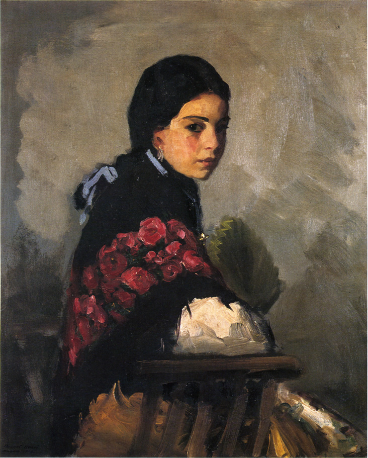 732x911 Spanish Girl Painting Robert Henri Oil Paintings - Spanish Girl Painting