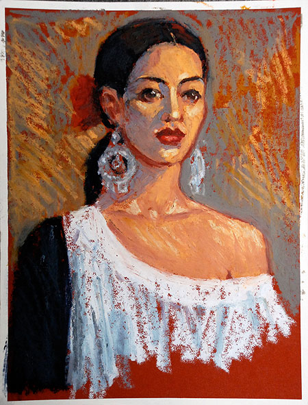 450x591 Spanish Girl Theme Photo And Artwork The Drawing Club - Spanish Girl Painting