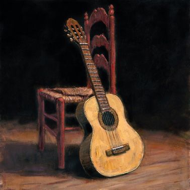 378x378 Spanish Guitar Painting Like This For The Music Room. Beautify - Spanish Guitar Painting