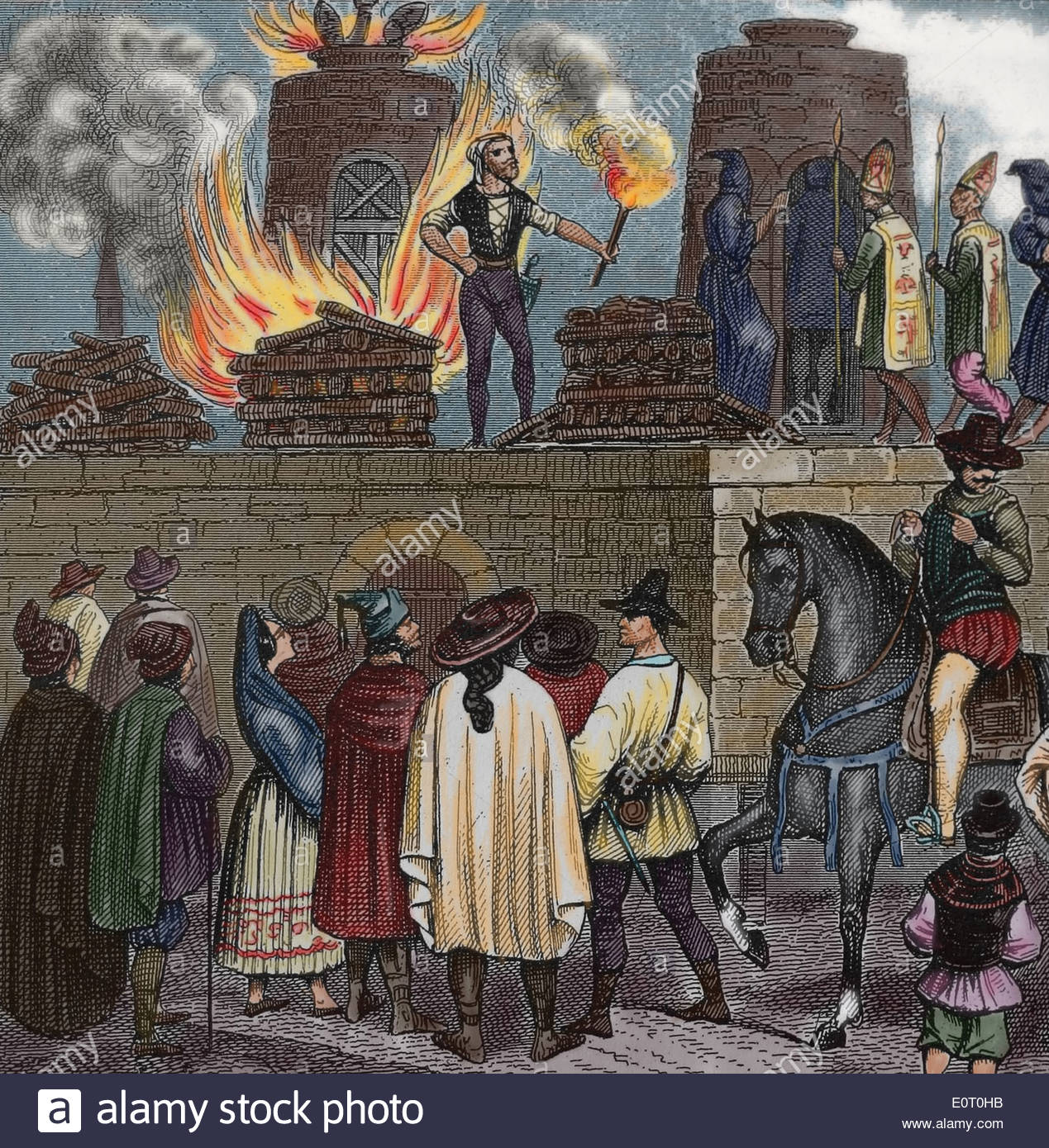 1269x1390 Spanish Inquisition. Auto De Fe. Capital Punishment. Death By - Spanish Inquisition Painting