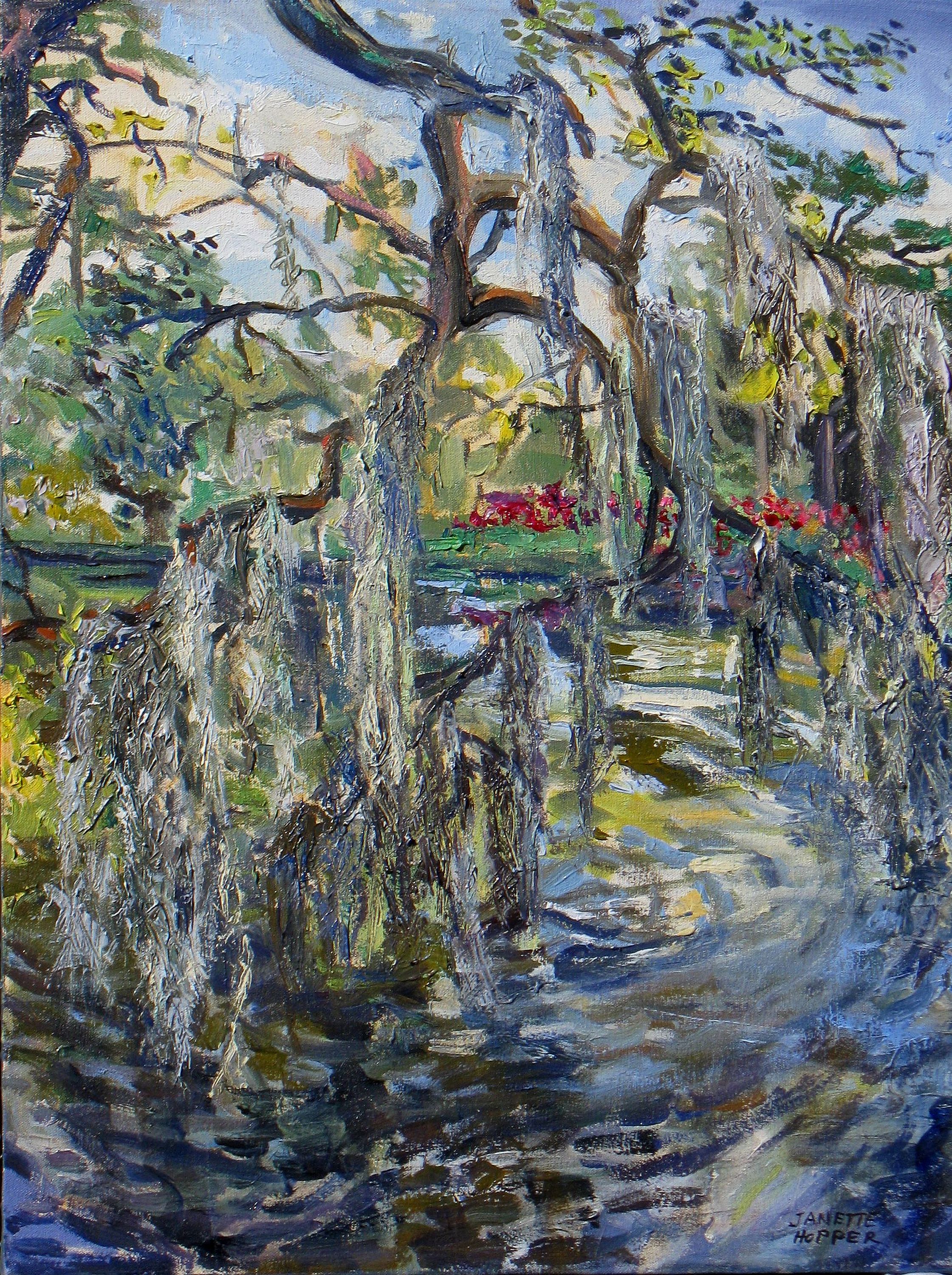 2241x3000 Spanish Moss, Azaleas - Spanish Moss Painting