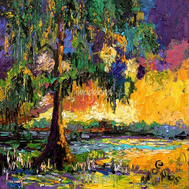 650x650 Spanish Moss Life Oak Tree By Ginette Callaway - Spanish Moss Painting